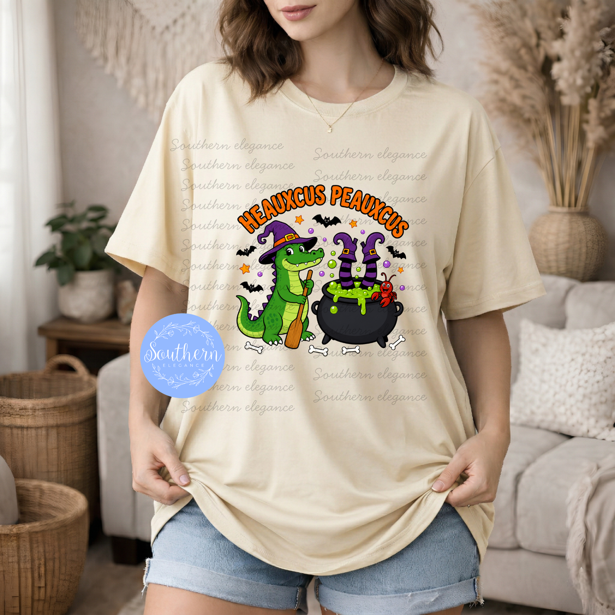 Heauxcus Peauxcus | The gator witch brewing her potion