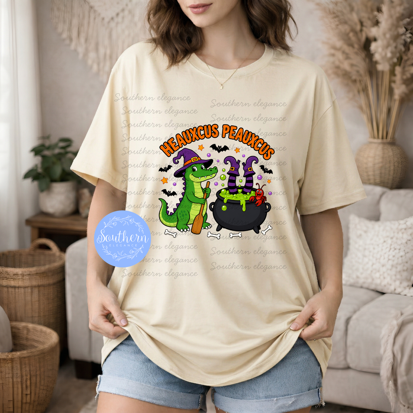 Heauxcus Peauxcus | The gator witch brewing her potion