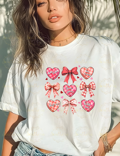 Valentine's Day Shirt | Hearts and Bows Pink Shirt