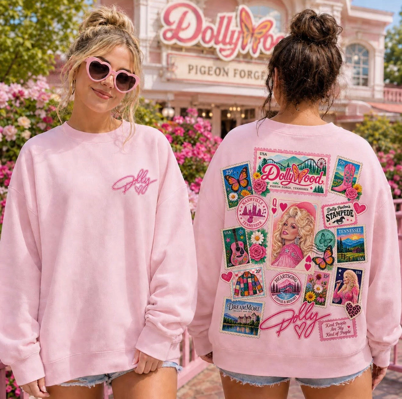 Dolly Parton Inspired Stamp Sweatshirt